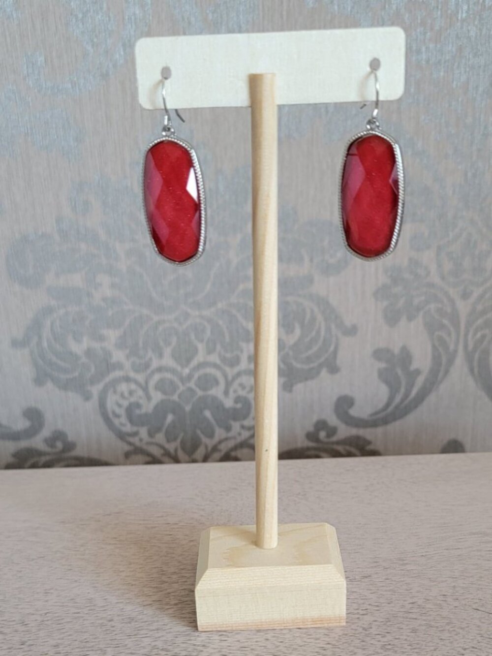 Brick Red Shimmer Earrings